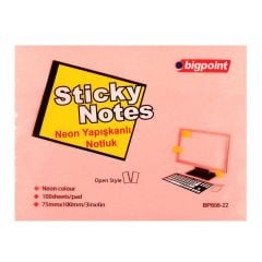 BIGPOINT YAP. NOT KAGIDI 75x100 NEON PEMBE 808-22