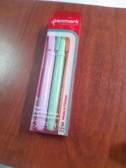PENMARK FOSFORLU KALEM KALEM TIPI PASTEL RENK 3 LU