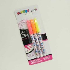 GLOBOX BASKILI FOSFORLU KALEM 3 LU (3408)