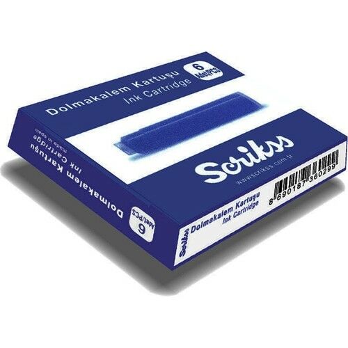 SCRIKSS DOLMAKALEM KARTUSU MAVI/SIYAH 6 LI