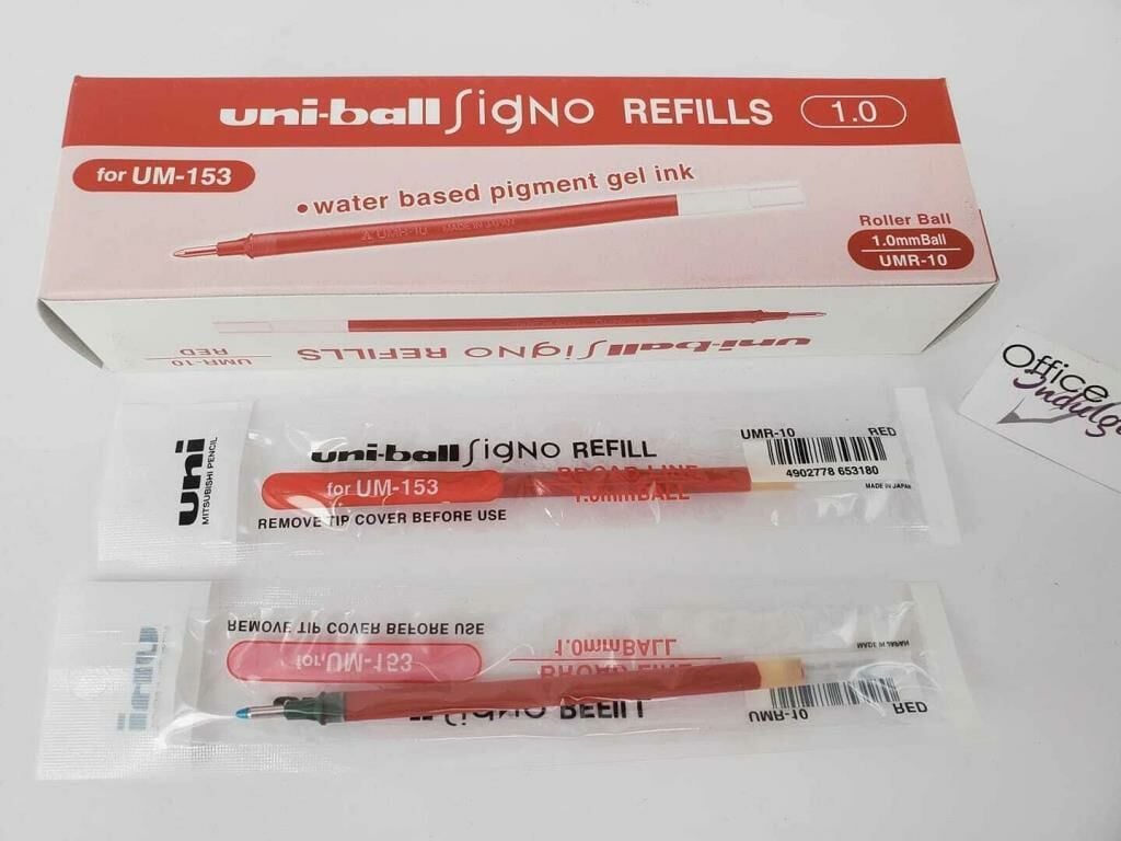 UNI IMZA KALEMI SIGNO YEDEK UMR-10 1.0 KIRMIZI12 L
