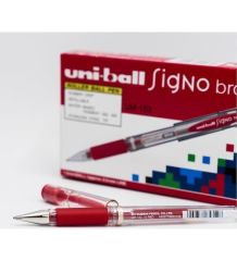 UNI JEL IMZA  KALEM 1mm KIRMIZI 12 LI (UM-153)