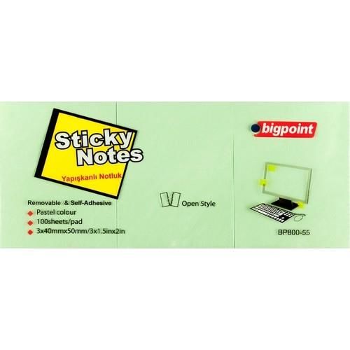 BIGPOINT YAPISKANLI KAGIT 40x50 3 LU YESIL (800-55
