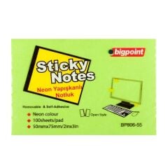 BIGPOINT YAPISKANLI KAGIT 50x75 NEON YESIL1LI(806)