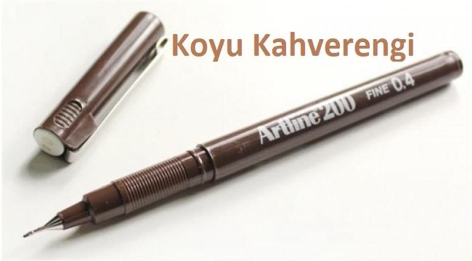 ARTLINE FINELINER KALEM 0.4 KOYU KAHVE (EK-200)