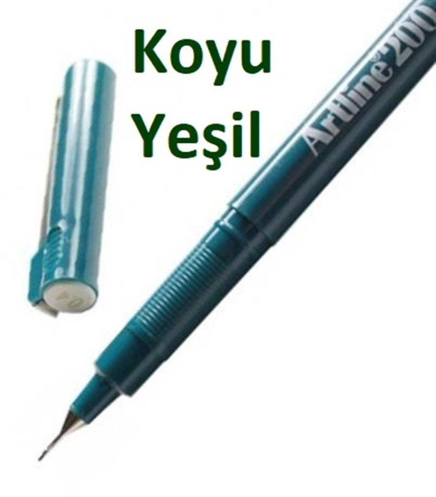 ARTLINE FINELINER KALEM 0.4 KOYU YESIL (EK-200)