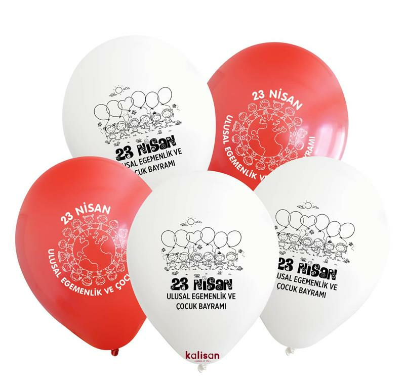 GEMAR BALON 23 NISAN BASKILI 26CM 100 LU