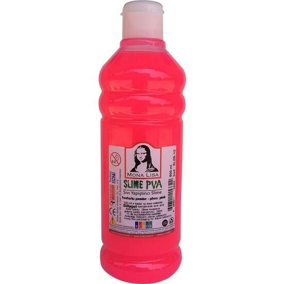 SUDOR SIVI YAPISTIRICI SLIME 500ML.FOSFORLU PEMBE