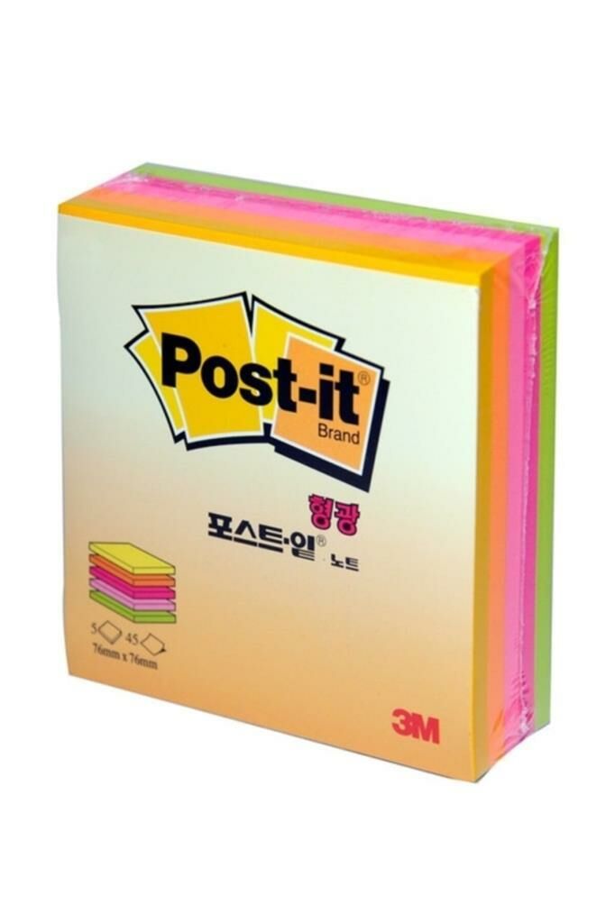 POST-IT 3M YAPISKANLI KUP NOT 76x76 NEON 225 YP.