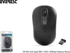 EVEREST SM-804 KABLOSUZ MOUSE SIYAH USB