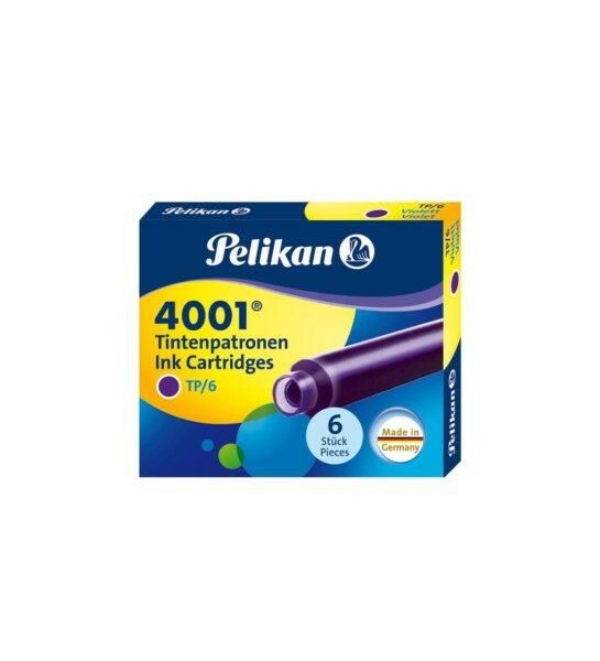 PELIKAN 4001 DOLMAKALEM KARTUS VIOLET MOR KISA 6LI