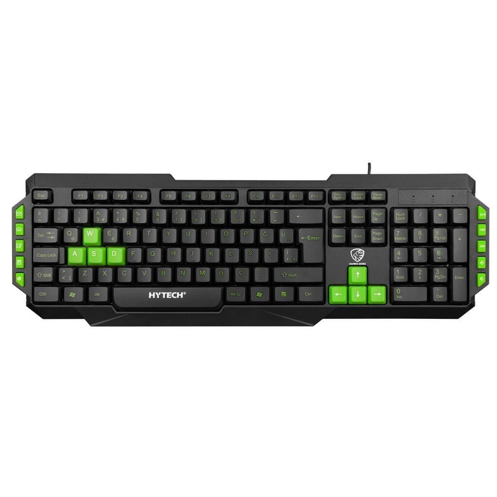 HYTECH HYK-46 GAMY SIYAH USB YESL Q GAMING KLAVYE