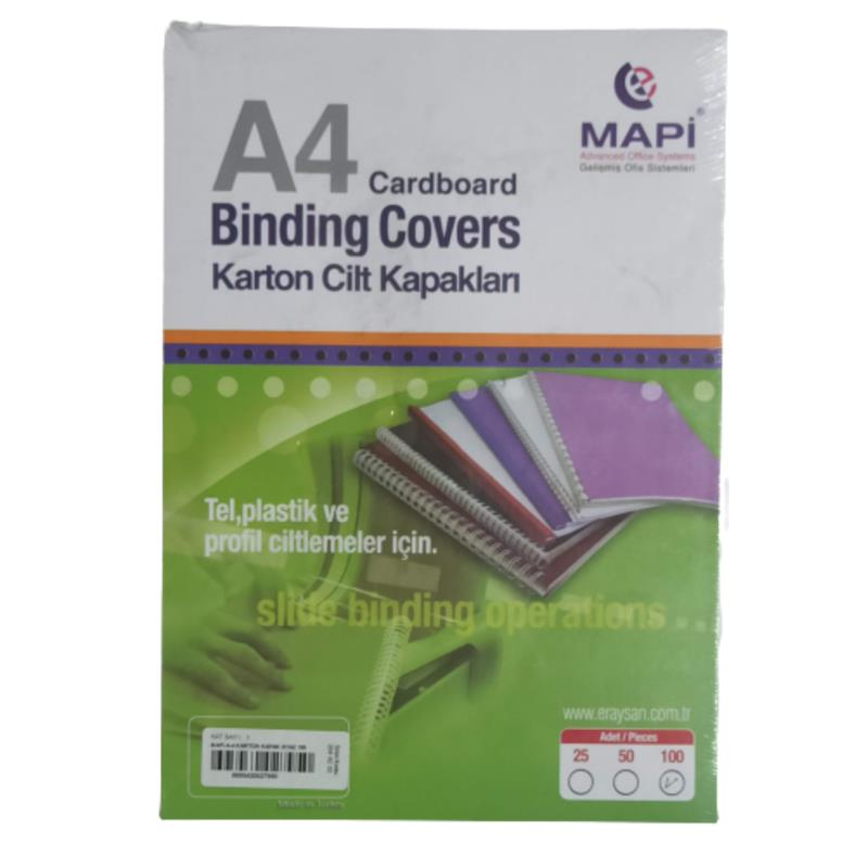 MAPI CILT KAPAGI KARTON A4 KIRMIZI 100 LU 250GR