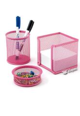 MASA SETI MAS METAL PERFORE UCLU PEMBE (505)