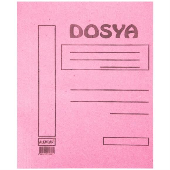 ALEMDAR KARTON DOSYA TAM KAPAK EKO.PEMBE 50 LI