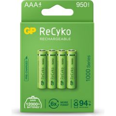 GP SARJLI INCE KALEM PIL  AAA 950 mAh 4 LU