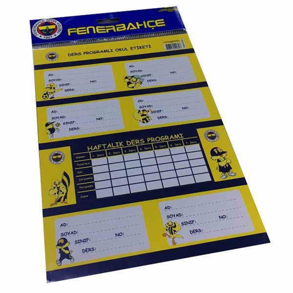 RUBENIS OKUL ETIKETI FENERBAHCE 4 LU (0234)