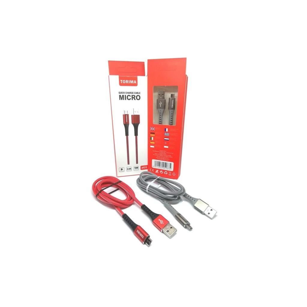 TORIMA 2.4A MICRO HIZLI SARJ DATA KABLOSU (AP210)