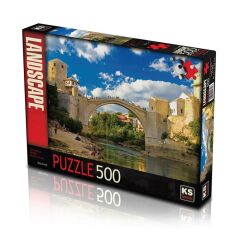 KS PUZZLE 500 PARCA OLD MOSTER BRIDGE BOSNA HERSEK