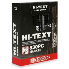 HI-TEXT PERMANENT MARKER KES SIYAH 12LI (830PC)