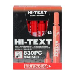 HI-TEXT PERMANENT MARKER YUV KIRMIZI 12LI (830PBK)