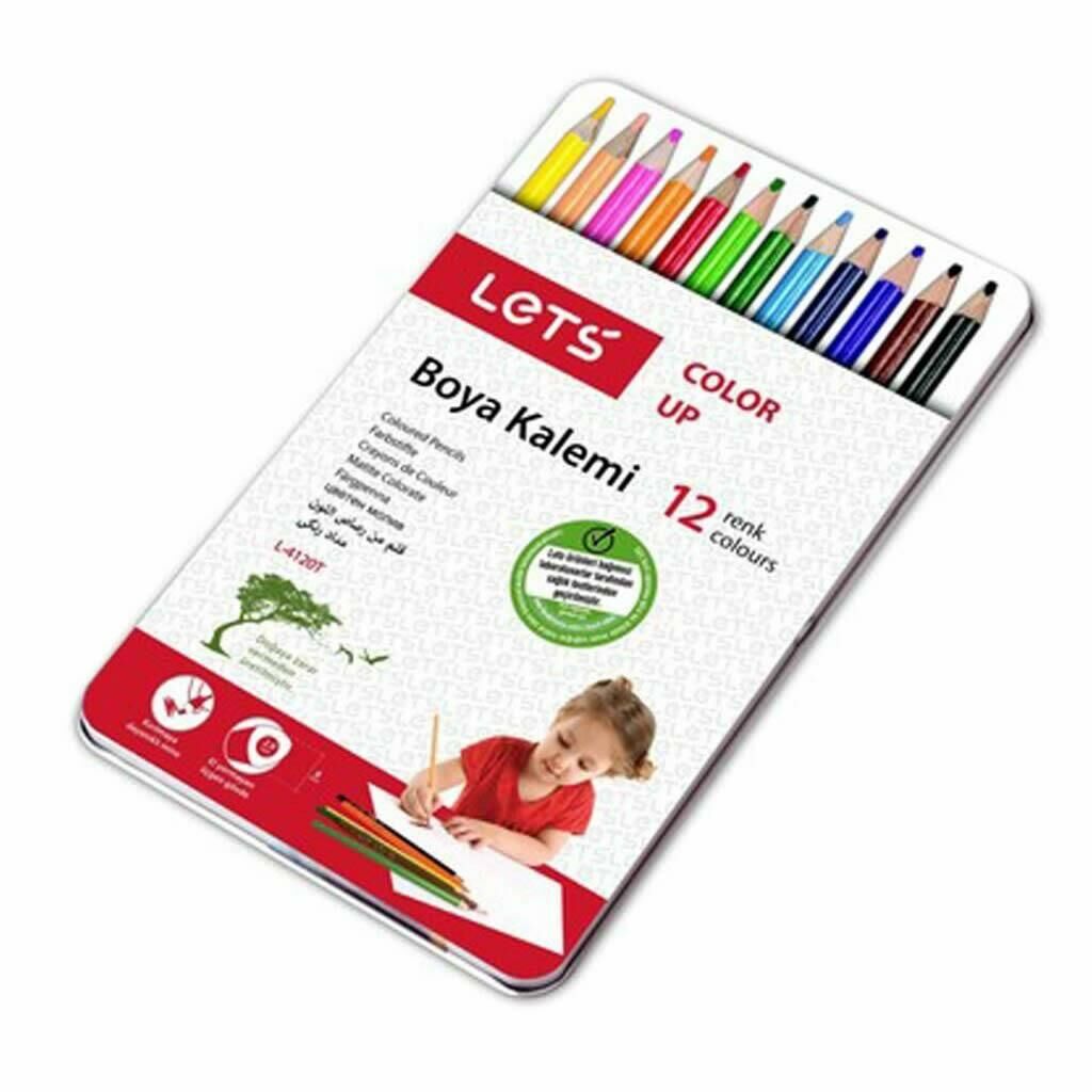 LETS KURUBOYA METAL KUTU TAM BOY 12 RENK (L-4120T)