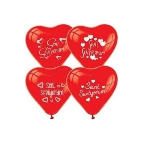 BALONEVI BALON SENI SEVIYORUM BASKILI KALP 7 LI