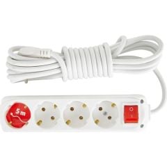 ALMERA 4 LU PRIZ 5 mt TOPRAKLI ANAHTARLI MUTLUSAN