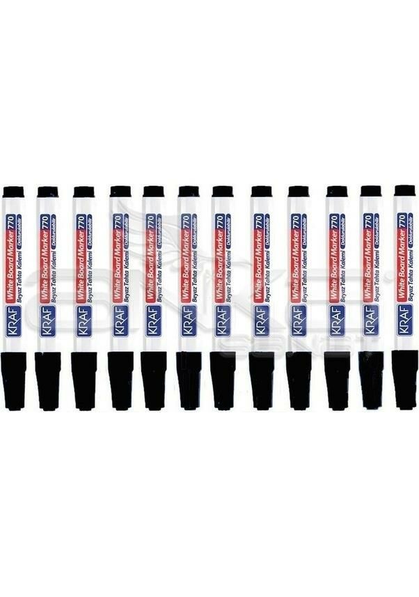 KRAF TAHTA KALEMI DOLDURULABILIR SIYAH 12 LI (770)