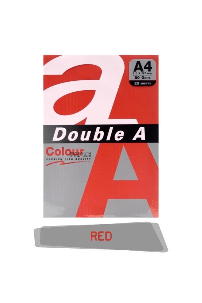 DOUBLE A FOTOKOPI KAGIDI A4 RED 25 LI