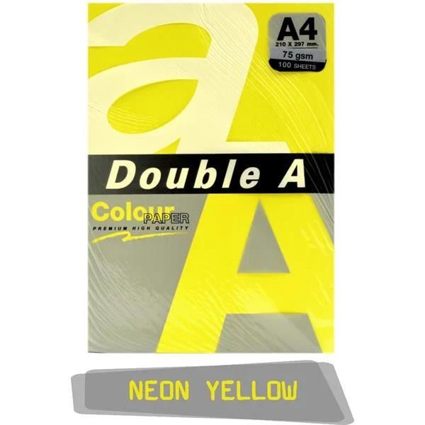 DOUBLE A RENKLI FOTO KAGIDI A4 NEON YELLOW 25 LI