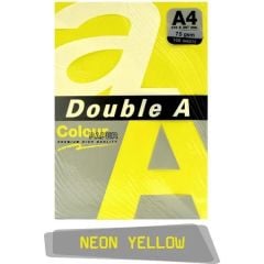 DOUBLE A RENKLI FOTO KAGIDI A4 NEON YELLOW 25 LI