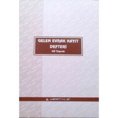 ARMAT GELEN EVRAK KAYIT DEFTERI 40YP. KARTON(0226)