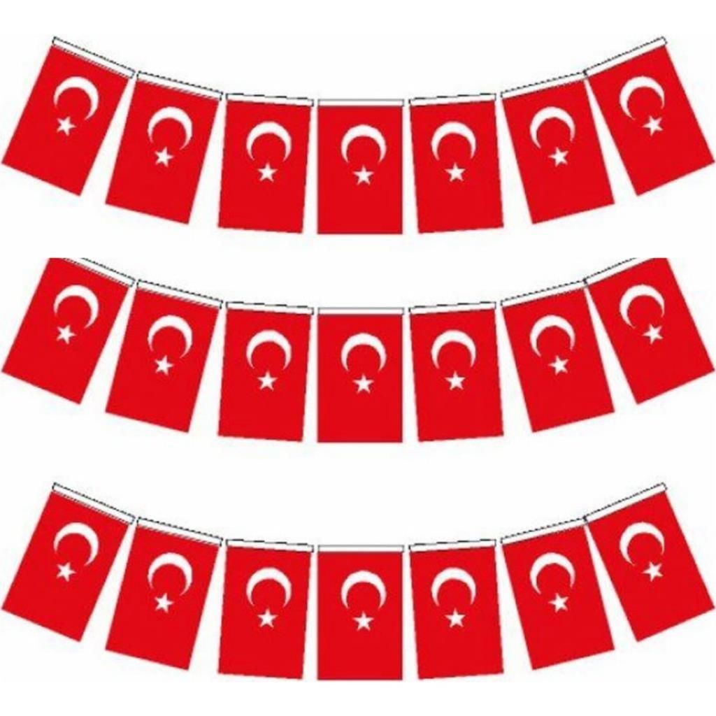 VATAN KAGIT BAYRAK IPLI ORTA 8X12CM 50 LI (807)