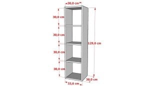 Rafli Kitaplik 35 Cm Beyaz KTP-1011