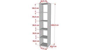 Rafli Kitaplik 35 Cm Beyaz KTP-1015