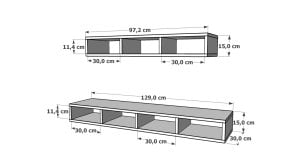 Duvar Tv Unitesi Beyaz TVT-1204