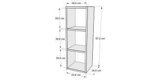 Kitaplikli Rafli Duvar Rafi Beyaz 35 Cm DVR-1071