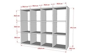 Rafli Kitaplik 130 Cm Beyaz KTP-1090