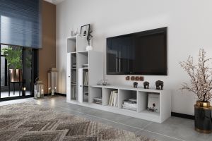 Dolaplı Tv Ünitesi Beyaz 197 Cm TV-1235-Ç