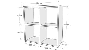 Rafli Komodin Beyaz 65 Cm KMD-1007