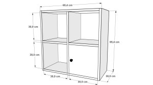 Rafli Kapakli Komodin Beyaz 65 Cm KMD-1009-C