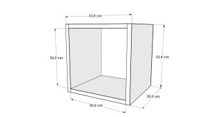 Tek Rafli Duvar Komodini Beyaz 35 Cm KMD-1022