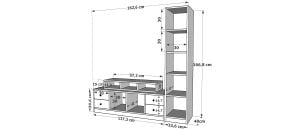 Çekmeceli Tv Ünitesi Beyaz 163 Cm TV-1282-Ç