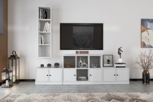 Duvar Dolaplı Tv Ünitesi Beyaz 227 Cm TV-1251-Ç