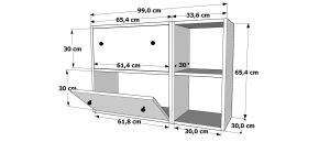 Rafli Duser Kapakli Ayakkabilik Beyaz Sari 100 Cm AYK-1032-C