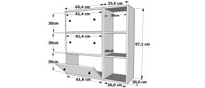 Rafli Düser Kapakli Çekmeceli Ayakkabilik Beyaz Sari 100 Cm AYK-1041-Ç