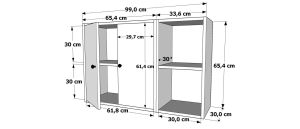 Rafli Dolapli Ayakkabilik Beyaz 100 Cm AYK-1046-C