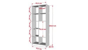 2 Kapakli Rafli Giysi Dolabi Beyaz 65 Cm G-YD-1047-Ç