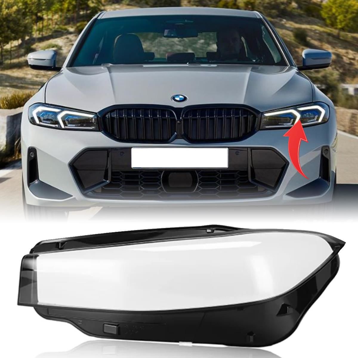 Bmw 3 Serisi G20 Lci Sol Far Camı 2022 Sonrası GKL Marka 63115A4F755